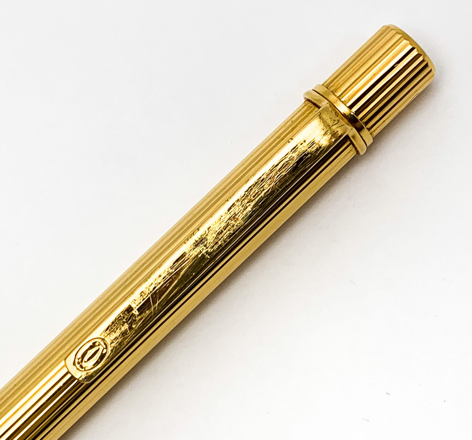 CARTIER カルティエ マスト ドゥ ゴドロン ツイスト式 ゴールド金具 ボールペン 筆記具 ペン ブランド