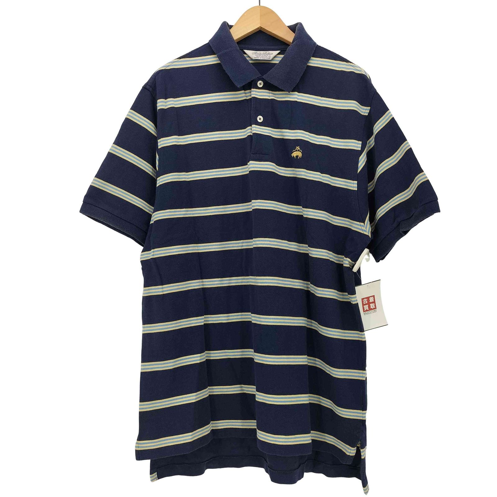 ブルックスブラザーズ BROOKS BROTHERS GOLDEN FLEECE ロゴ刺繍 ボーダー S/S ポロシャツ メンズ import：L -  メルカリ