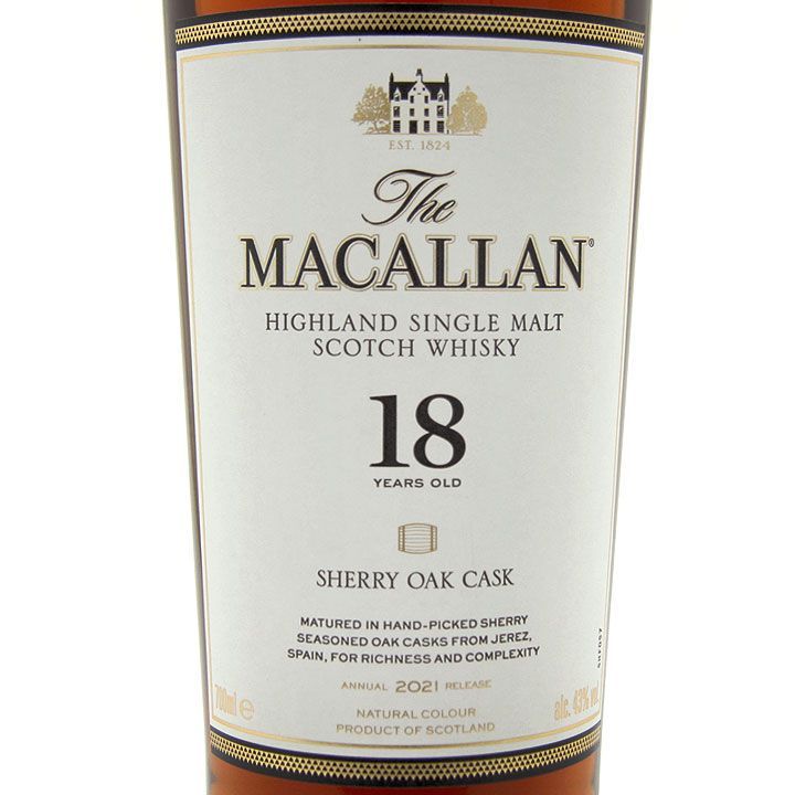 古酒】スコッチ ウイスキー MACALLAN ザ マッカラン 18年 シェリー