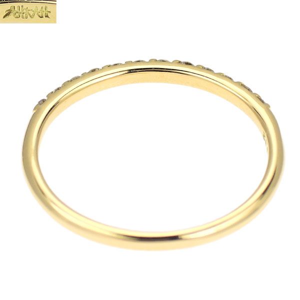 AHKAH アーカー K18YGリング アーカー/ahkah K18YG ダイヤモンド リング 0.12ct ハーフ