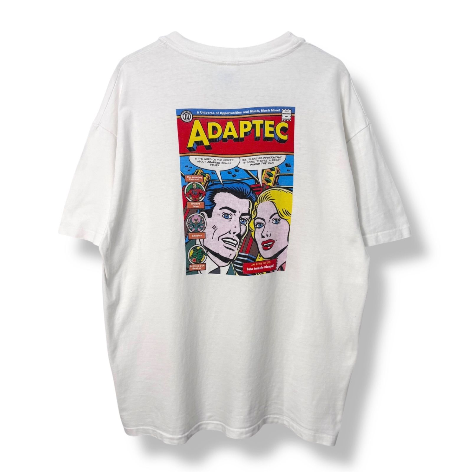 90s Hanes ADAPTEC Computer Print T-Shirt Made in USA 【XL】 90年代 