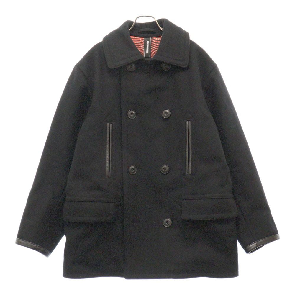 NEIGHBORHOOD (ネイバーフッド) 21AW P/W-COAT 中綿 ウール ピーコート 212SZNH-JKM04 ブラック