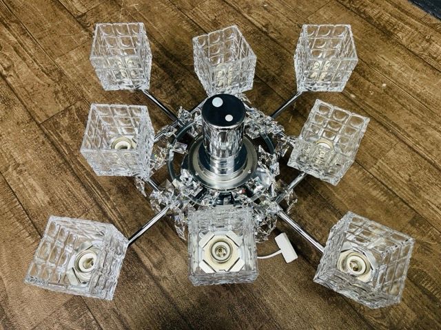 アンプール 8灯 シーリングライト シャンデリア 【中古】 アンプール 8灯 シーリングライト シャンデリア 【中古】動作