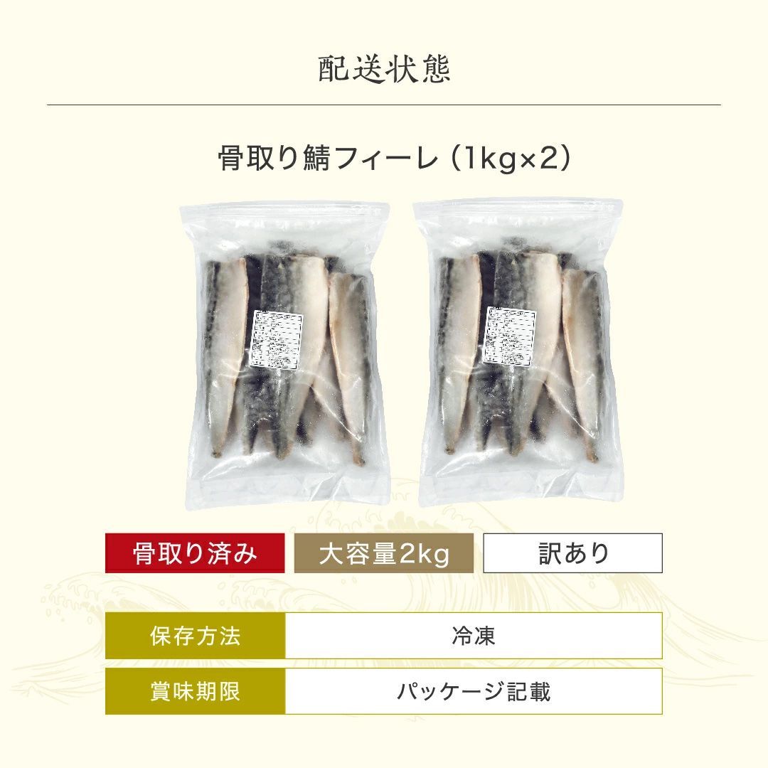 骨取り鯖フィーレ 大容量2kg