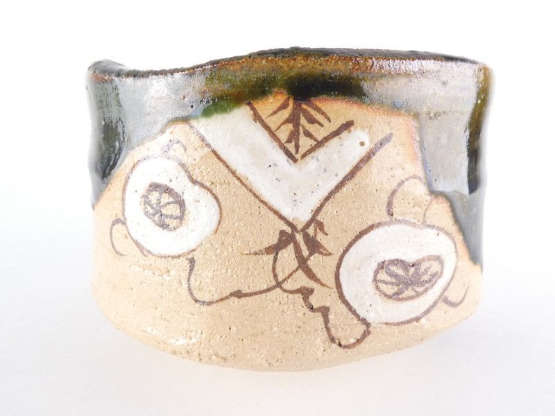 清宮】谷口明一 作「瀬戸 茶碗」共箱 幅 約13cm 高さ 約9cm 抹茶