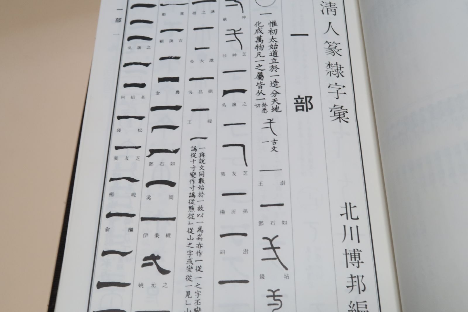 清人篆隷字彙 篆隷辞典 篆書 隷書 北川博邦 編-