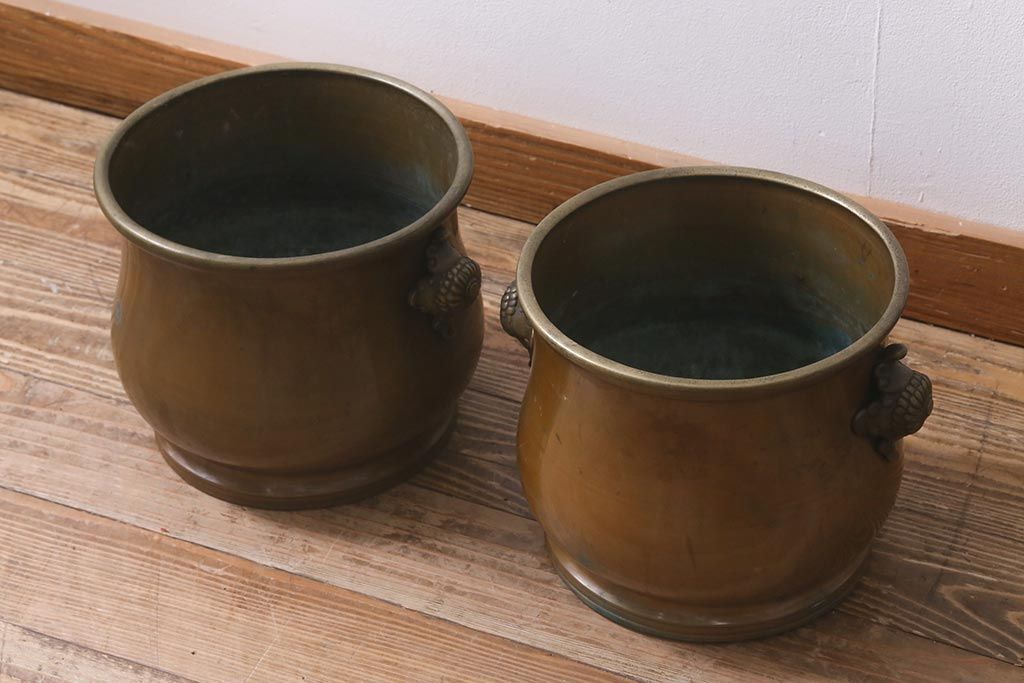 火鉢 真鍮 アンティーク雑貨 R-042572 コレクション