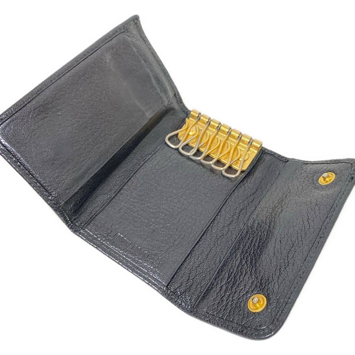 miumiu スタッズ　キーケース MIU MIU - 新品 ミュウミュウ MIU MIU キーケース ドット