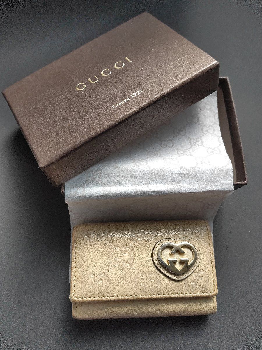 ○GUCCI グッチ シマ6連キーケース ラブリーGG柄＊-mo-A-204