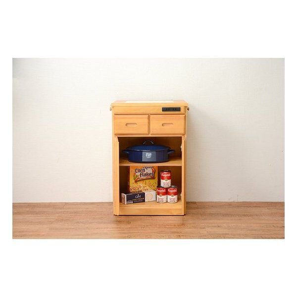 萩原 ハギハラ キッチンカウンター ナチュラル 幅47cm キャスター コンセント付き MUD-6520NA 2519353 NEXPOTALLINN_EU