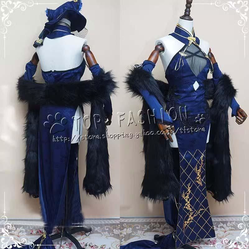 アズールレーン 風 Cheshire チェシャー 音楽が絢爛と美しい チャイナドレス コスプレ衣装 ウィッグ 靴 道具別売りり