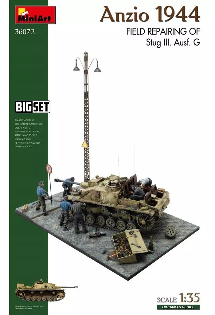 プラモデル 1|35 アンツィオ1944 III号突撃砲G型 現場補修 ビッグセット MA36072 WWW_NOITHATQUANGTHANH_NET