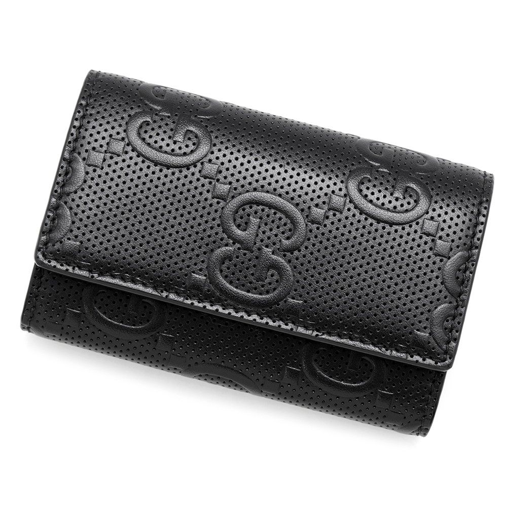 グッチ 6連キーケース GGエンボス レザー 625565 GUCCI 黒