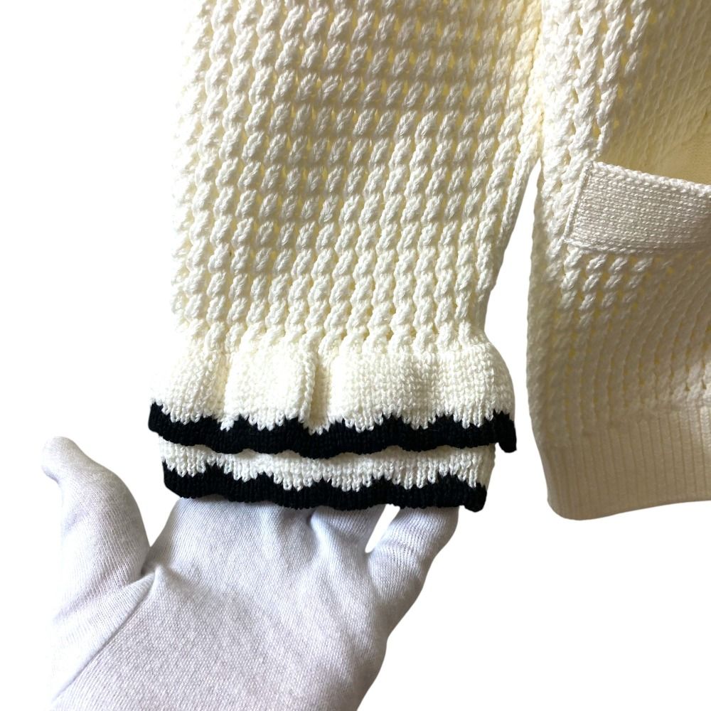 美品 25SS yori ヨリ コンパクトクロシェニットジャケット YR35