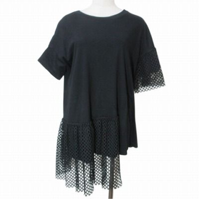 アンスリード UN3D. 20SS メッシュペプラムTシャツ 522032700801