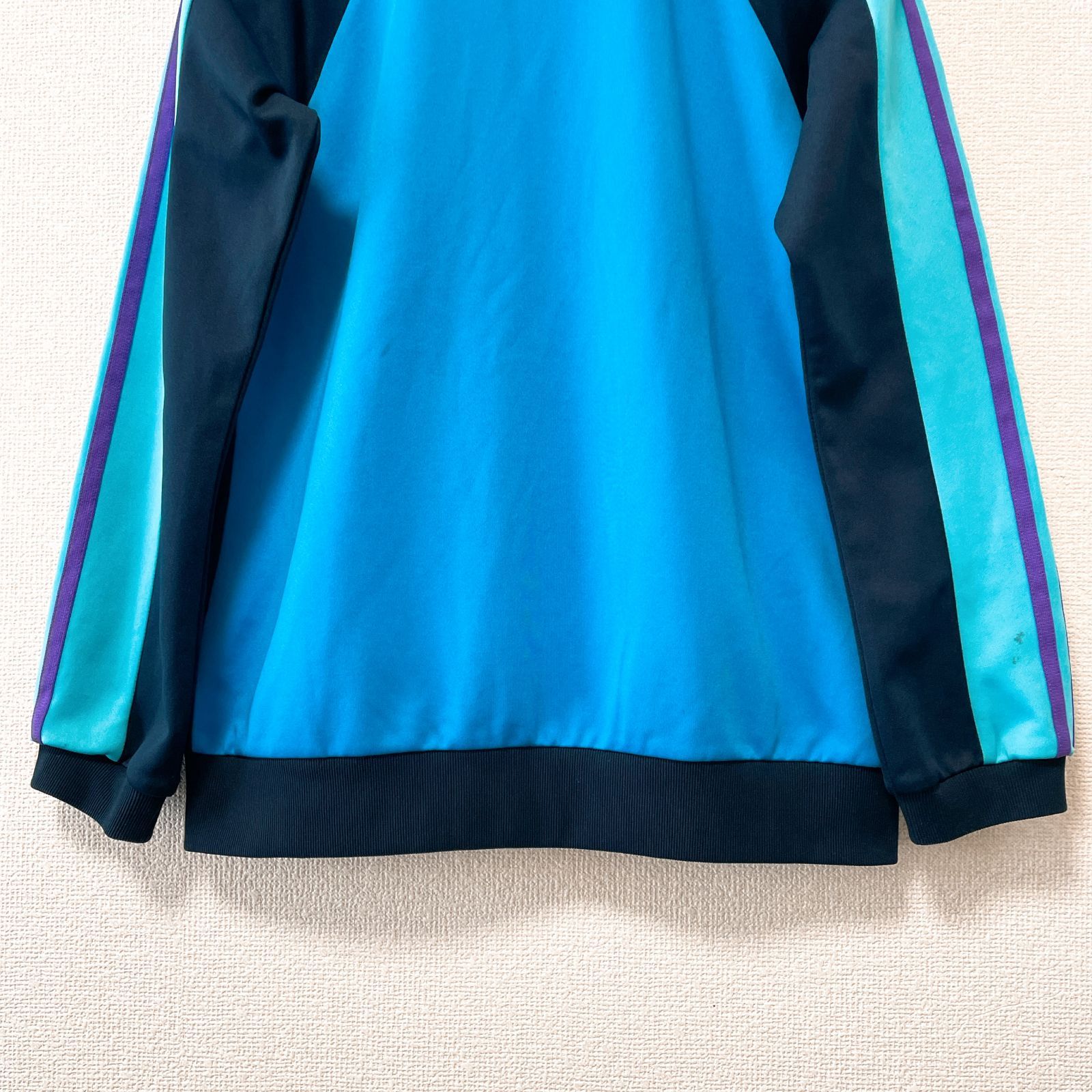 美品】００s adidas 紺色 ジャージ上下 太ライン ドローコード ｙ２ｋ 00s adidas アディダス トラックジャケット ドローコード XLサイズ