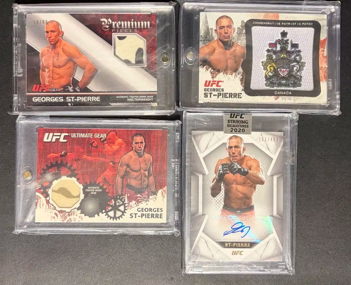 UFCカード ジョルジュ サンピエール gsp オートパッチ 4枚セット