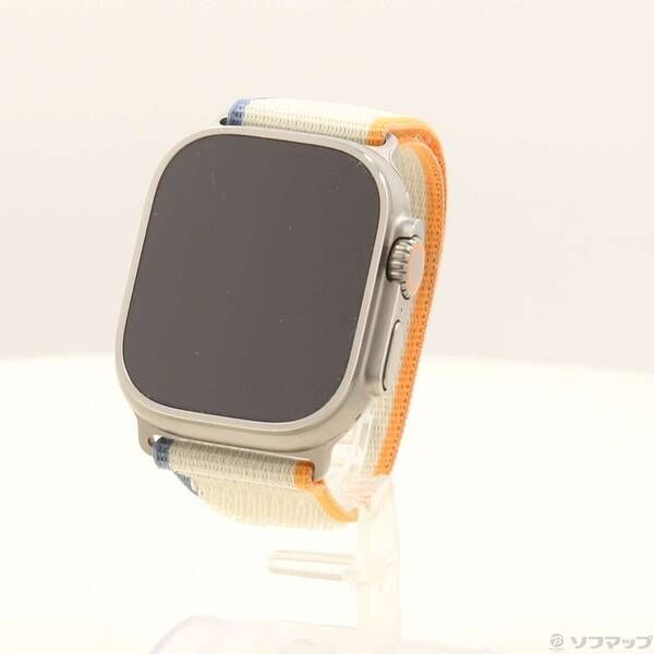 〔 品〕 Apple Watch Ultra 2 GPS Cellular 49mm チタニウムケース オレンジ ベージュトレイルループ 349