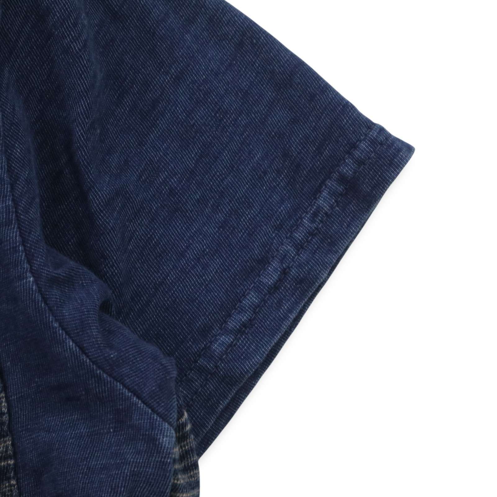 KAPITAL キャピタル 春夏 インディゴ染め☆ ボロ パッチワーク 半袖 T 