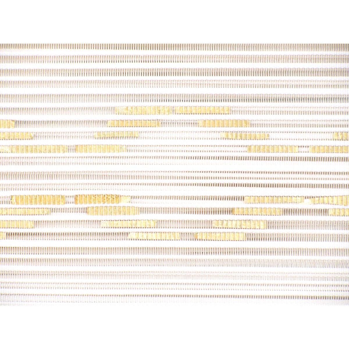 夏帯 正絹 未使用 M274 夏帯 羅 流水 ベージュ 正絹 名古屋帯 未使用