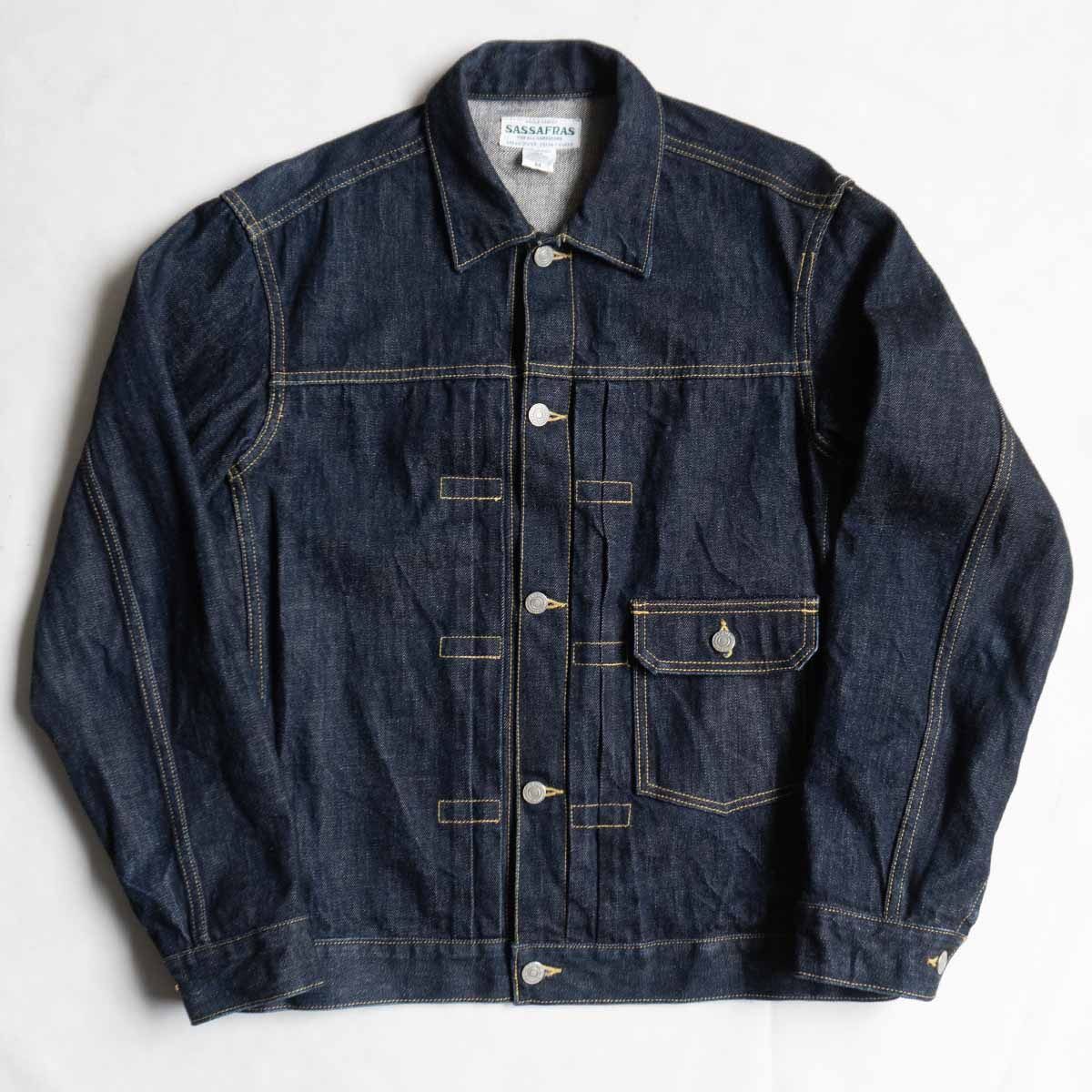 SASSAFRAS Gardener Jacket ガーデナー ジャケット M ササフラス デニム インディゴ 25040824