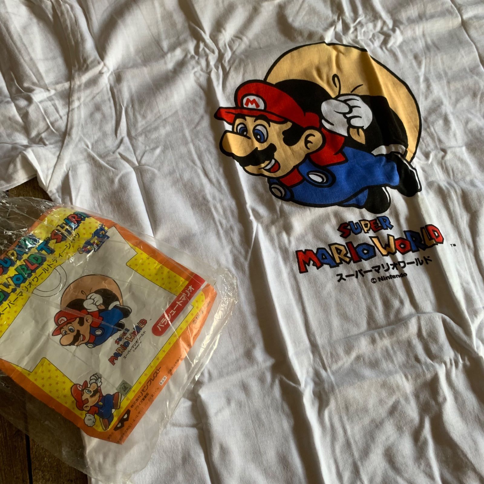 非売品 スーパーマリオワールド パラシュートマリオ 半袖 Tシャツ M