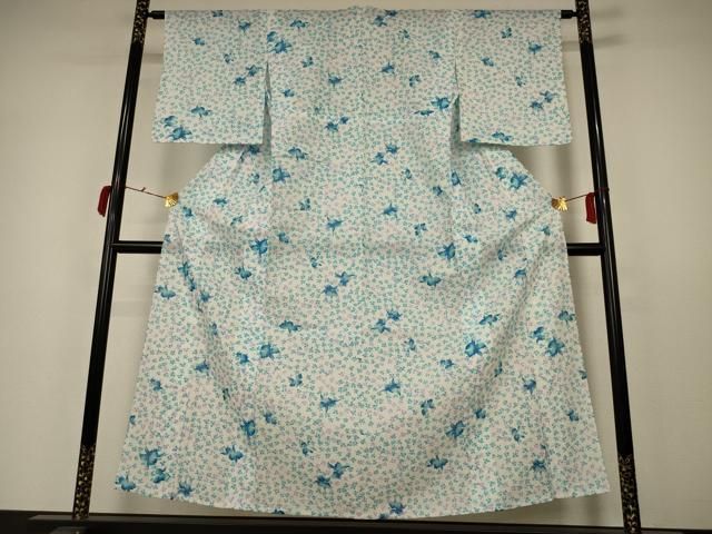 平和屋着物＊夏物 小紋 紗 花づくし 洗える着物 AAAX2314jd - メルカリ