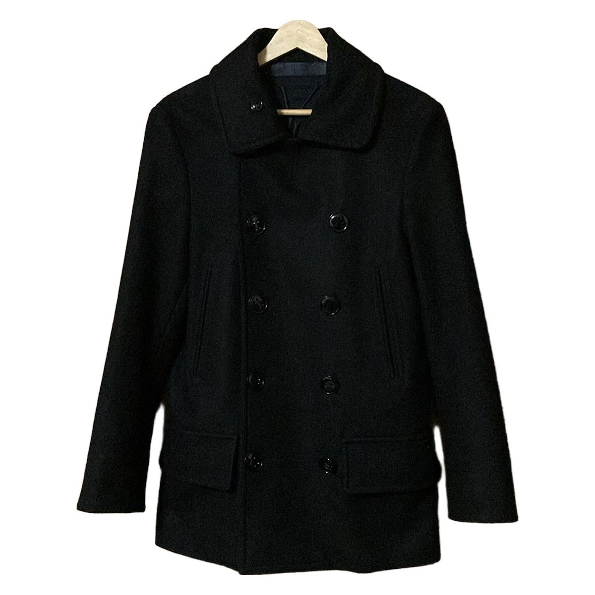 バーバリーブルーレーベル ピーコート ツイード ヘリンボーン アンゴラ