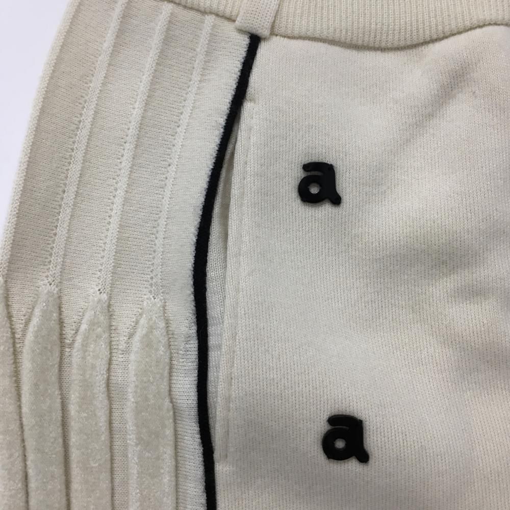 ニットスカート アイボリー×黒