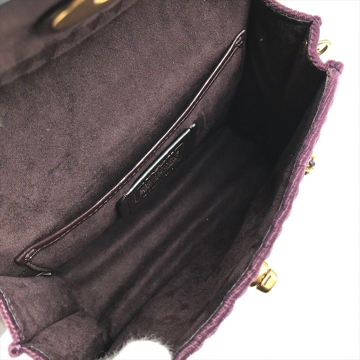 美品 COACH コーチ パーカー18 ベロア チェーン ショルダー バッグ  