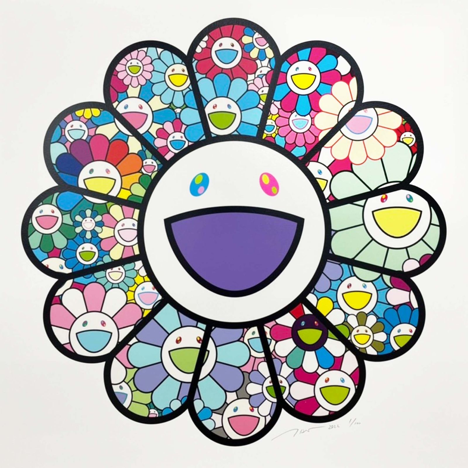 村上隆 お花の森 ED100 新品 ED100 Homage to Takashi Murakami Flowers 3_P 村上隆