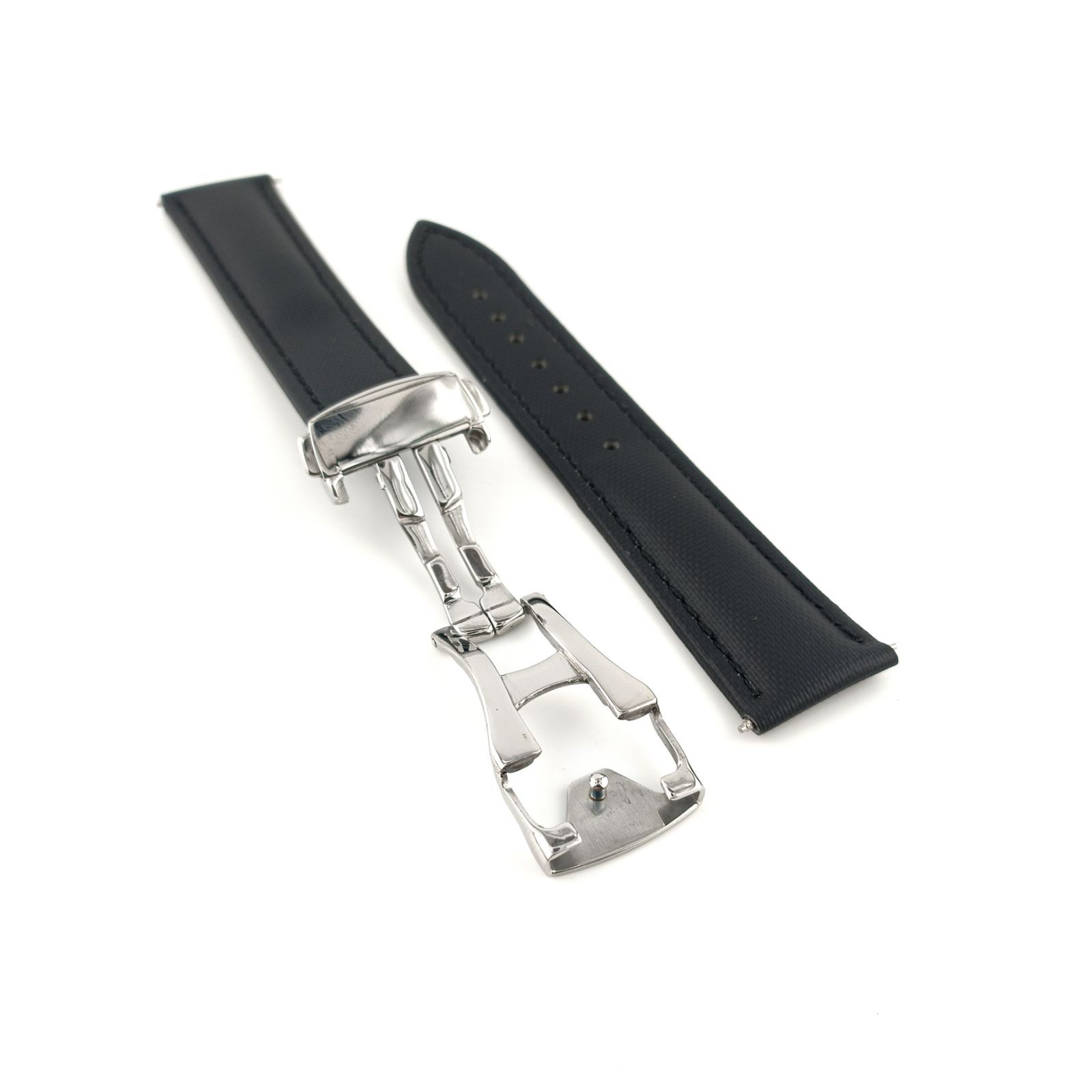 OMEGA ブラック レザーベルト 19mm For OMEGA オメガ 社外品 時計バンド 幅19/20/22mm イタリア高級本革