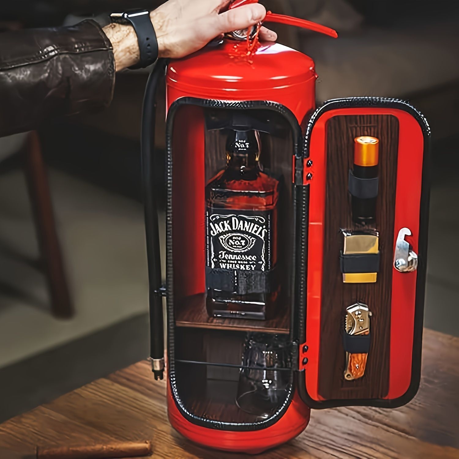 ミニバーキャビネット 消化器デザイン インテリア 収納 お酒収納 ボトルホルダー ユニーク おもしろ オブジェ 装飾 パーティ デコレーションプレゼント 贈り物 アメリカン雑貨 おしゃれ 4-7