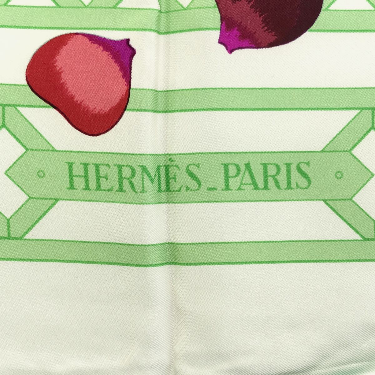 美品 HERMES エルメス スカーフ カレ90 ROSERAIE バラ園 シルク