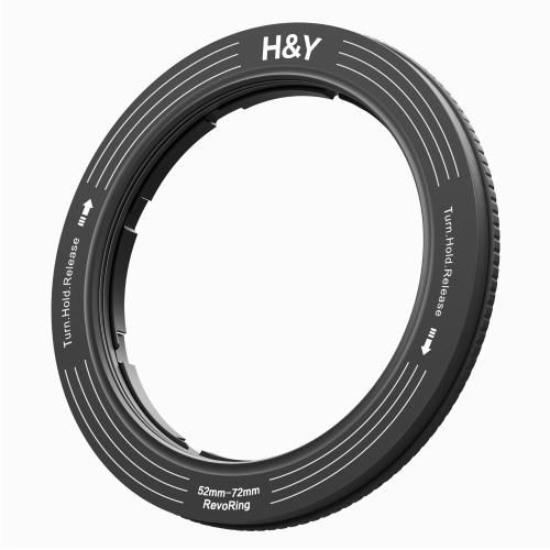 H＆Y RS 72 T 52 mm 可変式 ステップリング チタニウムグレー