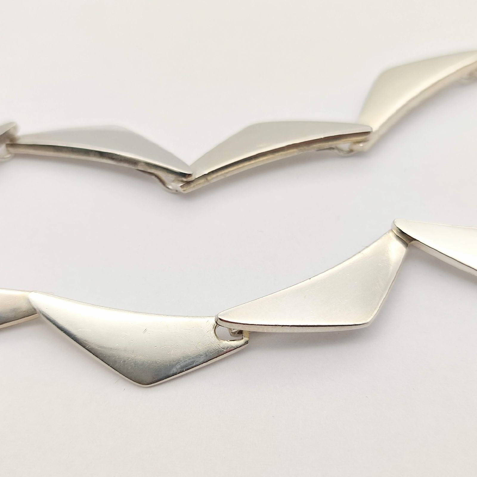 ジョージジェンセン ピーク トライアングル ネックレス 925 美品】ジョージジェンセン トライアングルネックレス シルバー