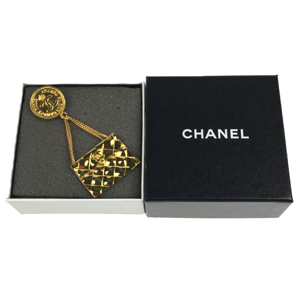 ▽▽CHANEL シャネル ヴィンテージ ブローチ バッグモチーフ