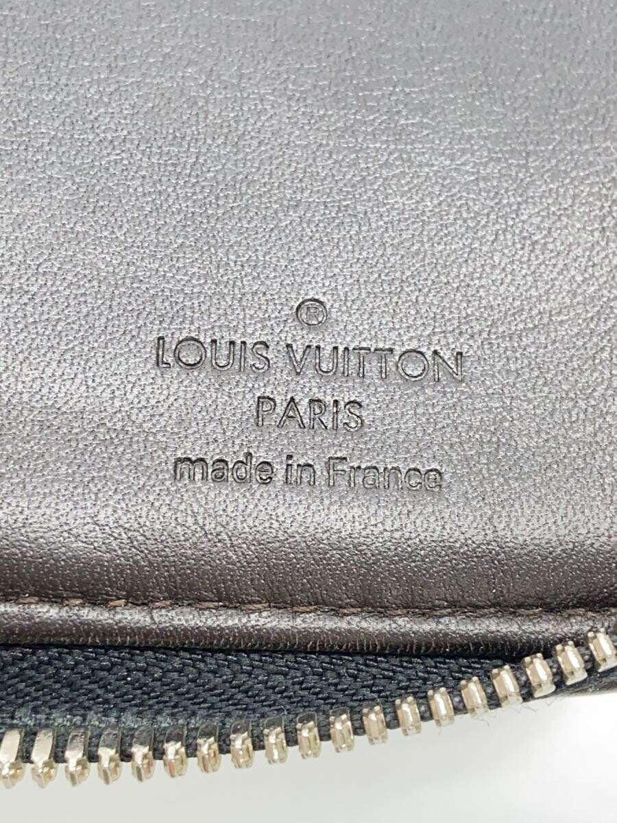 LOUIS VUITTON ポルト・フォイユ・ロン・ジッペ_ダミエ・ジェアン_BLK ナイロン ブラック メンズ