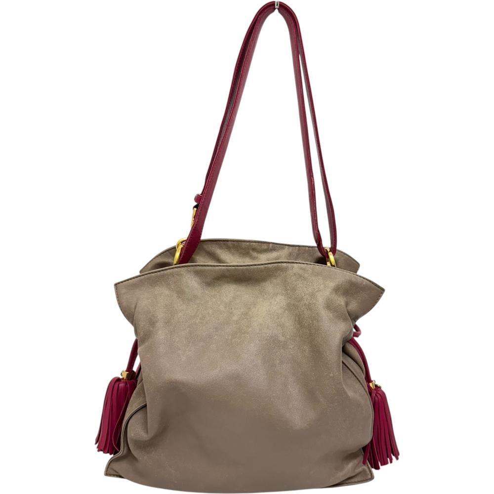LOEWE/ロエベ】フラメンコ ショルダーバッグ レザー ベージュ