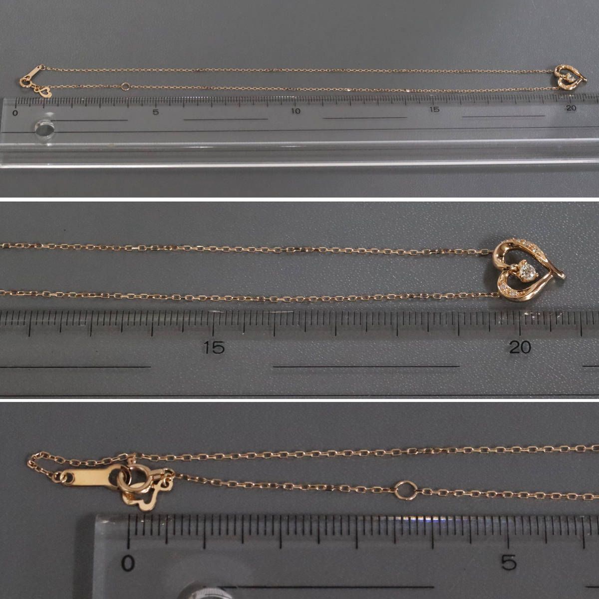 ヨンドシー K18PGダイヤモンドネックレス ハートモチーフ 2014  