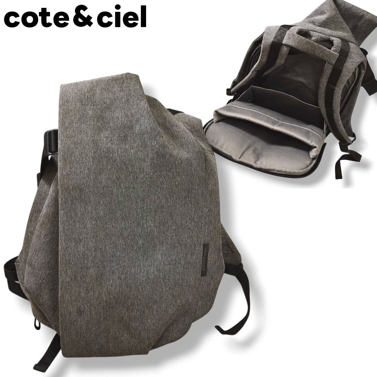 cote&ciel コートエシエル リュック バッグパック グレー
