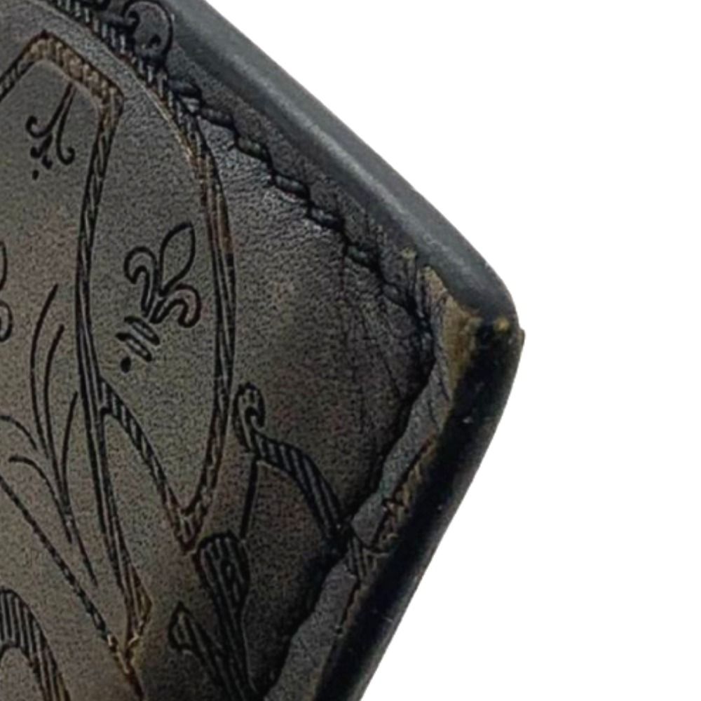 Berluti ベルルッティ カードケース コア マキシ スクリットレザー ロング ジップ KOA_MAXI_NEO-JOUR-V2 NERO GRIGIO メンズ CAMPINGPARCCENTRAL_COM