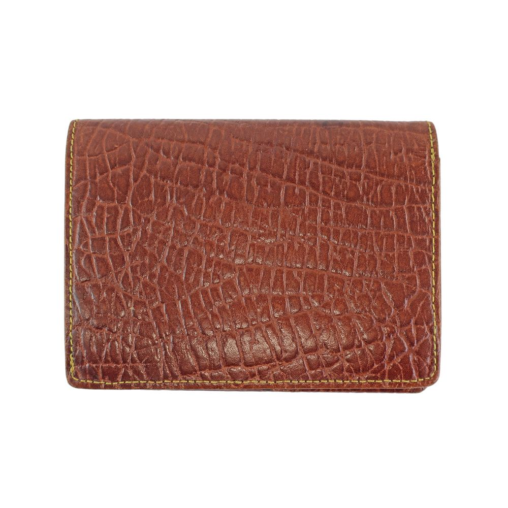 天白】【KENZO】ケンゾー 2つ折り財布 クロコ型押し ブラウン 茶色