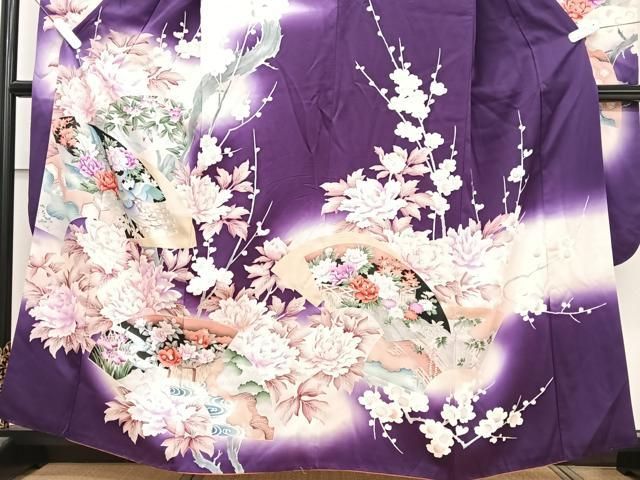 平和屋着物□豪華振袖 孔雀花文 金銀彩 正絹 逸品 CAAU6749xe