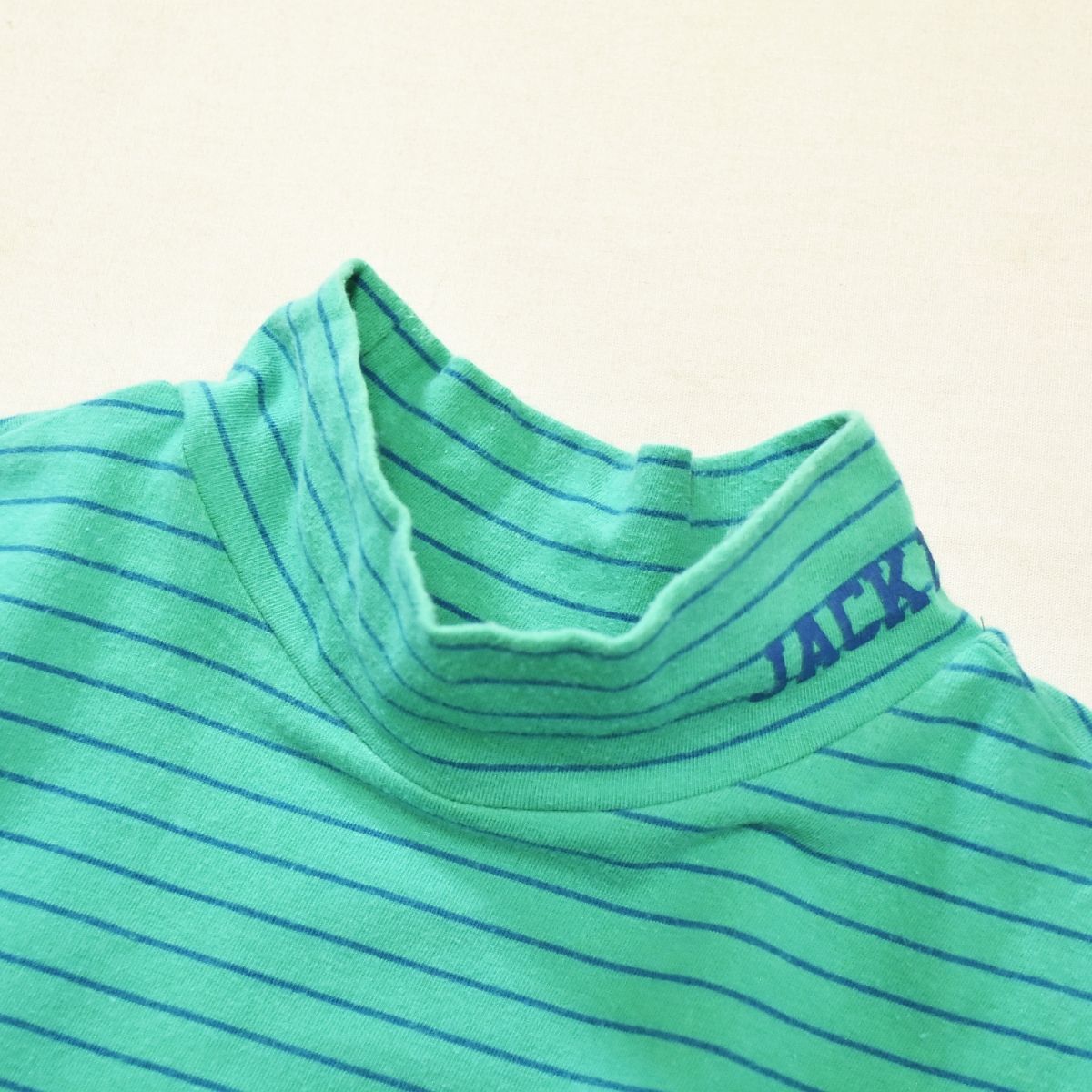 ジャックバニー JACK BUNNY モックネック 長袖 ボーダー Tシャツ