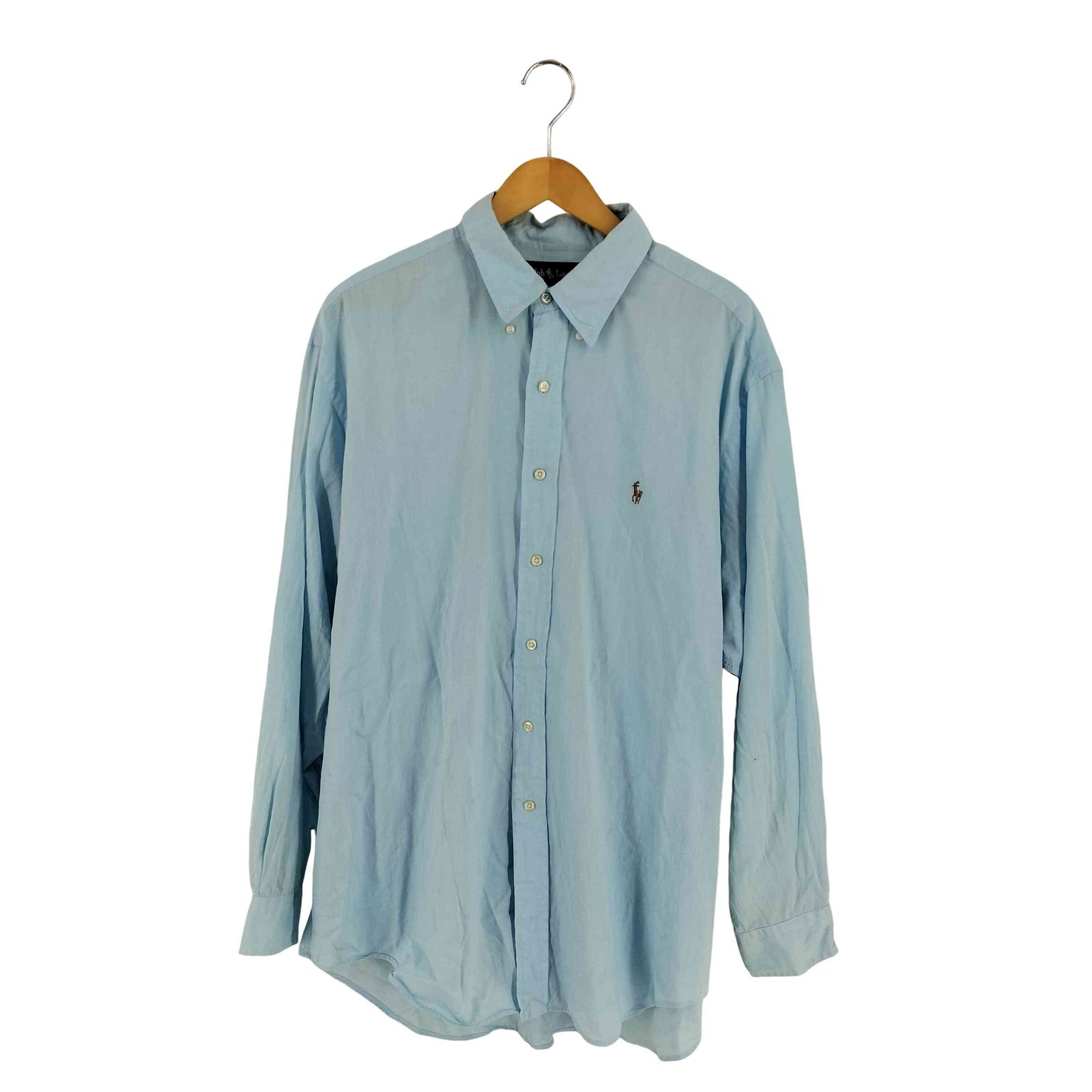 90's Ralph Lauren ラルフローレン DB シャツ 淡青 XL Polo Ralph Lauren 