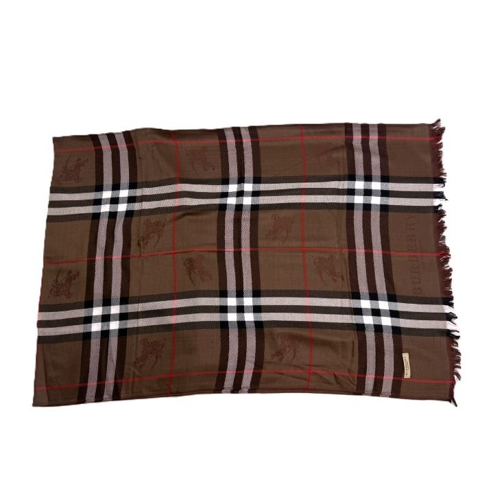 バーバリー BURBERRY ストール 定番チェック 大判 おしゃれ ダークブラウン こげ茶