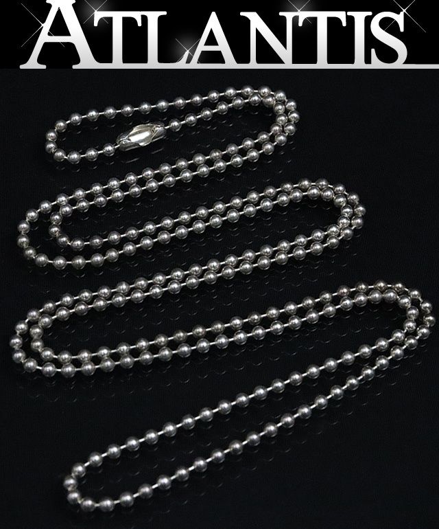 CHROME HEARTS 銀座店 クロムハーツ ボールチェーン ネックレス 76cm メンズ シルバー SV925 100495