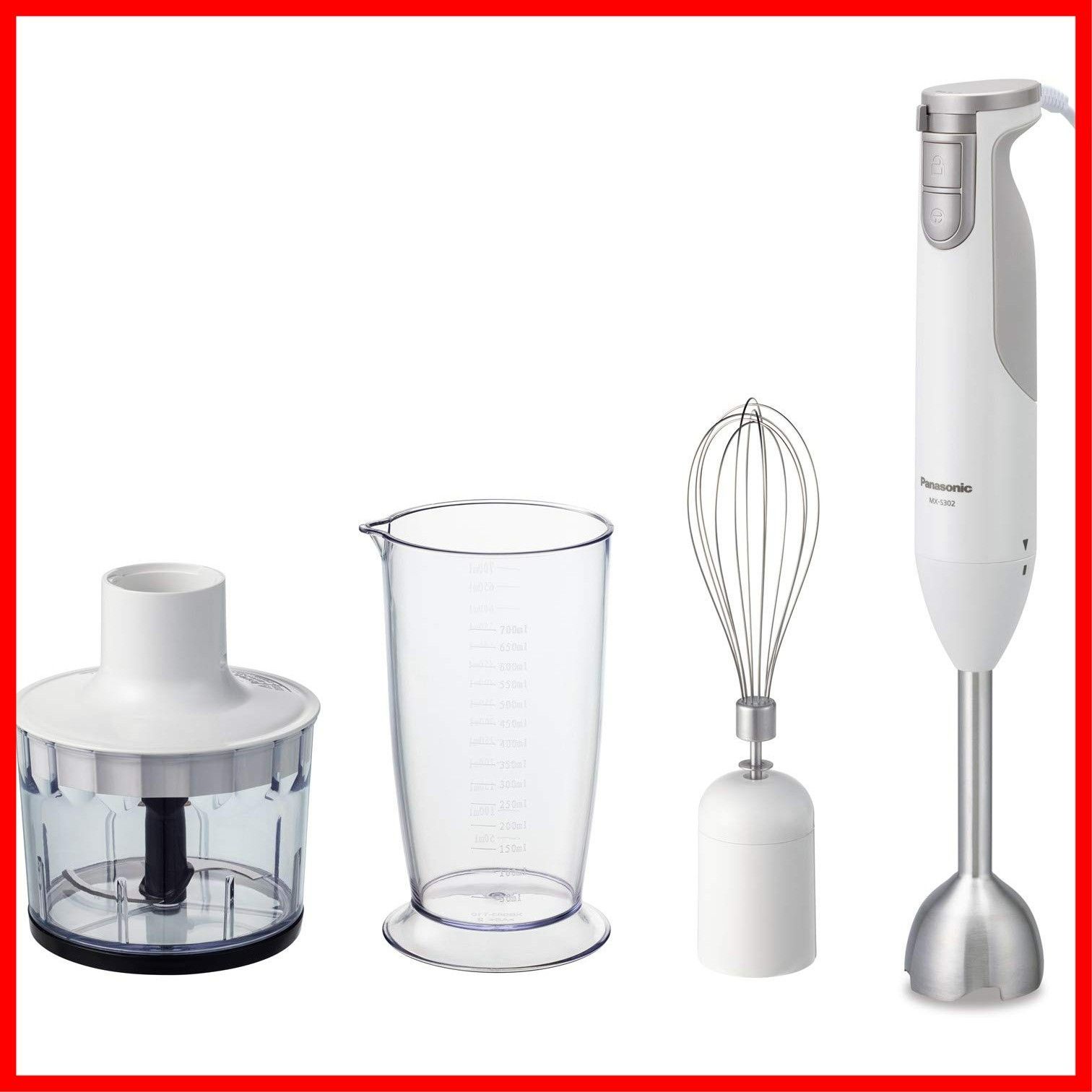 ブレンダー ハンドブレンダー 1台4役(混ぜる/つぶす/きざむ/泡立て  