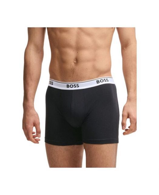 ヒューゴボス メンズ ボクサーパンツ アンダーウェア Men s Power 3-Pk. Tipped Logo Waistband Boxer Briefs Green Black Green USTAUSTRALIA_COM_AU